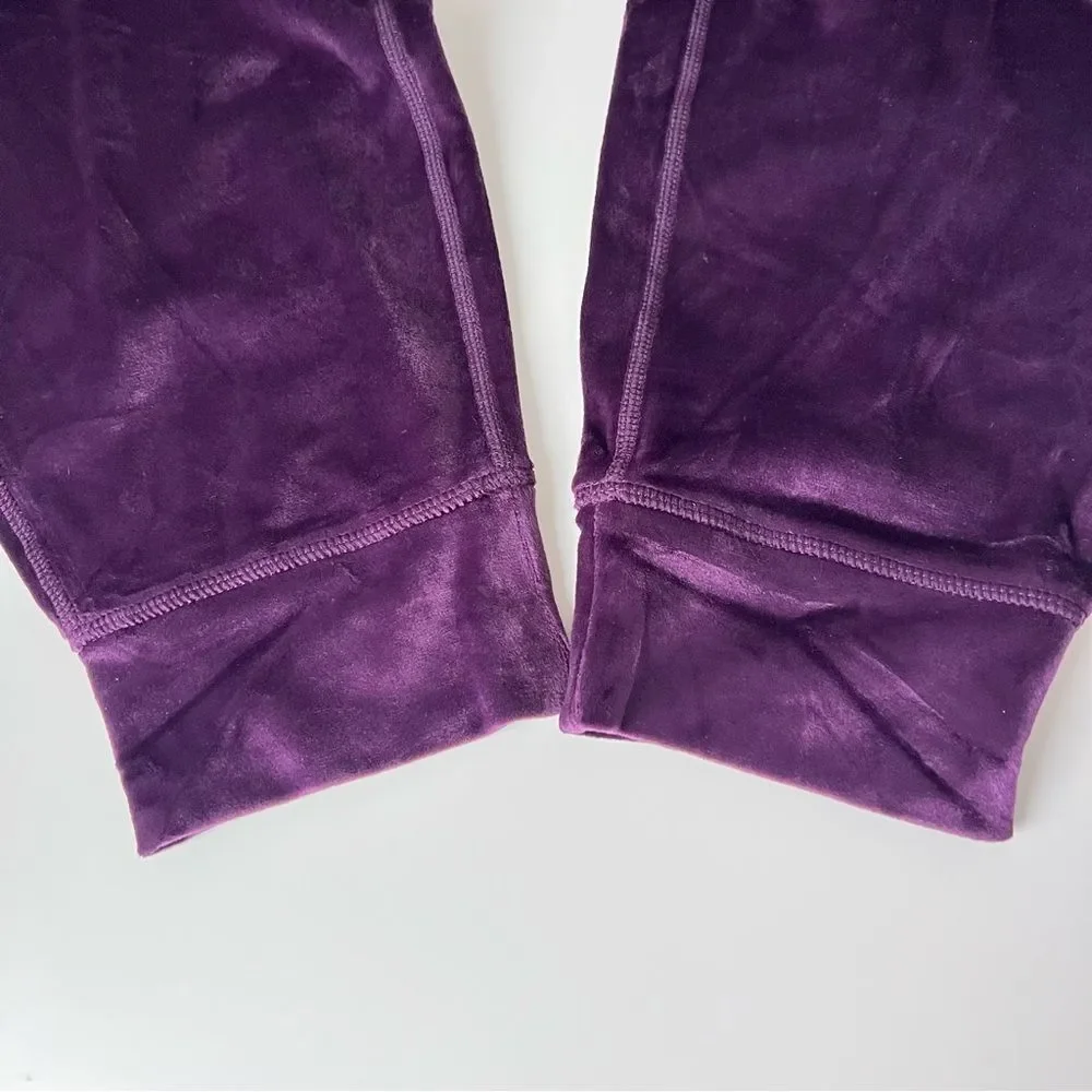NWT 32 Degrees Heat Velour Joggers Women XXL Purple Lounge Pants Soft‎ Cozy
